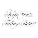 Spellbinders - Copperplate Hope You're Feeling Better BetterPress Plate from the Copperplate Happy Everything Sentiments Collection by Paul Antonio