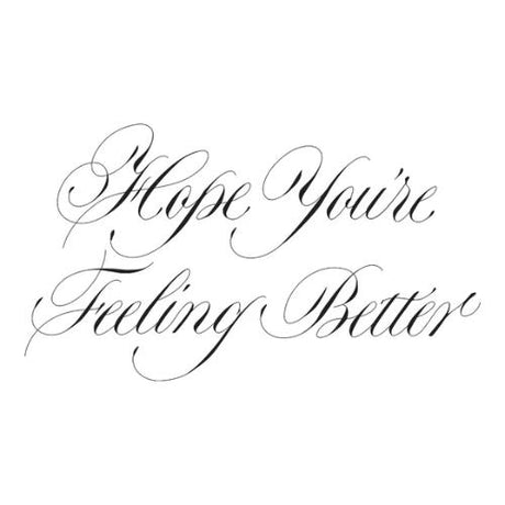 Spellbinders - Copperplate Hope You're Feeling Better BetterPress Plate from the Copperplate Happy Everything Sentiments Collection by Paul Antonio