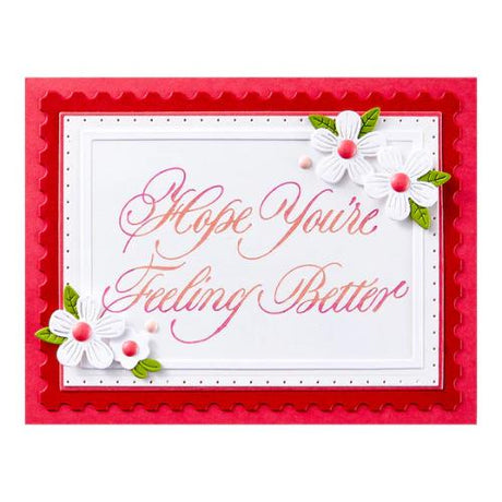 Spellbinders - Copperplate Hope You're Feeling Better BetterPress Plate from the Copperplate Happy Everything Sentiments Collection by Paul Antonio