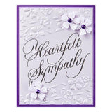 Spellbinders - Copperplate Heartfelt Sympathy BetterPress Plate from the Copperplate Happy Everything Sentiments Collection by Paul Antonio