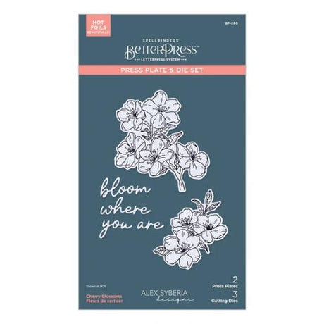 Spellbinders - Cherry Blossoms BetterPress Plate & Die Set from the Spring in Kyoto Collection by Alex Syberia Designs