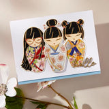 Spellbinders - Kokeshi Dolls BetterPress Plate & Die Set from the Spring in Kyoto Collection by Alex Syberia Designs