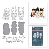 Spellbinders - Kokeshi Dolls BetterPress Plate & Die Set from the Spring in Kyoto Collection by Alex Syberia Designs