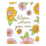 Spellbinders - Blossoms & Sentiments BetterPress Plate & Die Set from the Spring in Kyoto Collection by Alex Syberia Designs