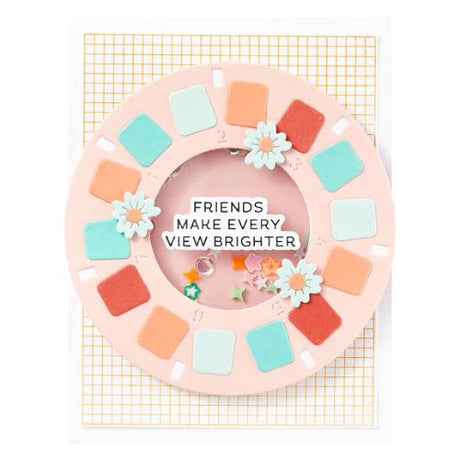 Spellbinders - Reel Color Sentiments BetterPress Plate & Die Set from the Take Note Collection