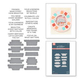 Spellbinders - Reel Color Sentiments BetterPress Plate & Die Set from the Take Note Collection
