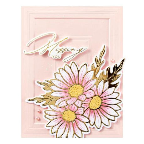 Spellbinders - Crafty Hugs Sentiments Press Plate & Die Set from the Yana's Daisies Collection by Yana Smakula
