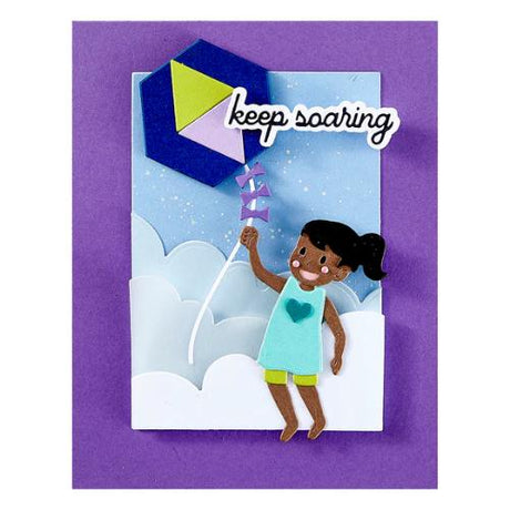 Spellbinders - Soaring Sentiments Press Plate & Die Set from the Sky's the Limit Collection by Simon Hurley