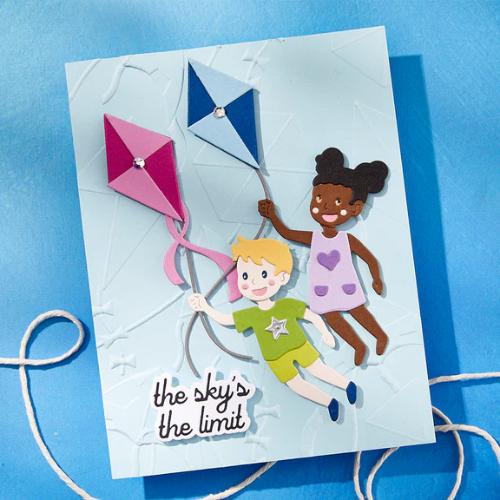 Spellbinders - Soaring Sentiments Press Plate & Die Set from the Sky's the Limit Collection by Simon Hurley