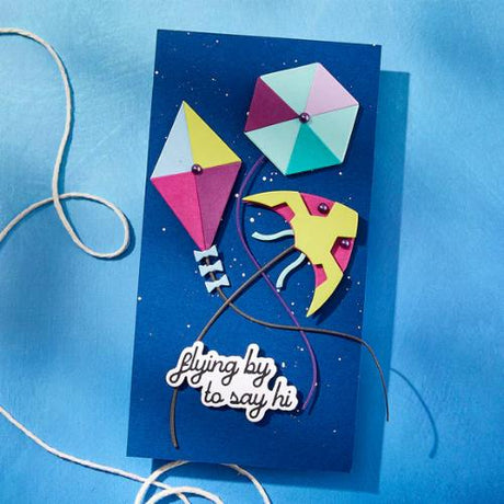 Spellbinders - Soaring Sentiments Press Plate & Die Set from the Sky's the Limit Collection by Simon Hurley