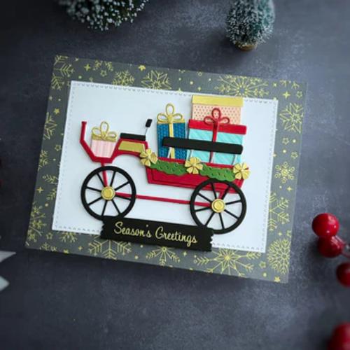Spellbinders - Country Christmas Banner & Sentiments Press Plate & Die Set from the Country Christmas Collection by Annie Williams