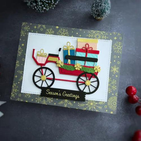 Spellbinders - Country Christmas Banner & Sentiments Press Plate & Die Set from the Country Christmas Collection by Annie Williams
