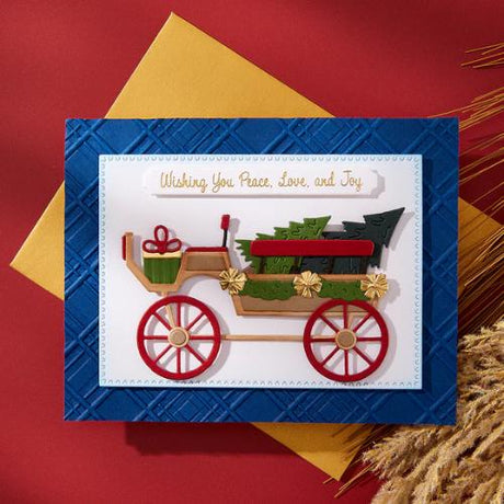 Spellbinders - Country Christmas Banner & Sentiments Press Plate & Die Set from the Country Christmas Collection by Annie Williams