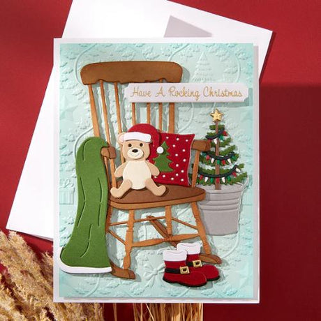 Spellbinders - Country Christmas Banner & Sentiments Press Plate & Die Set from the Country Christmas Collection by Annie Williams