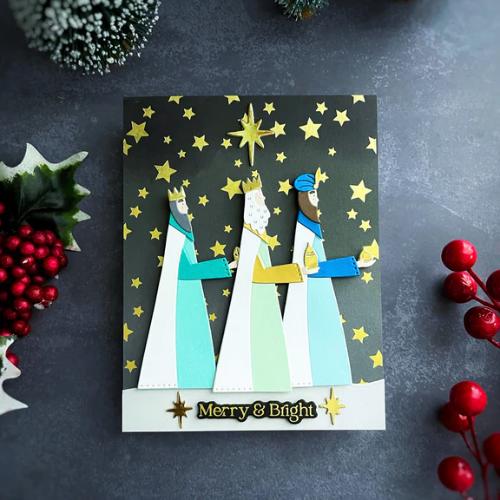 Spellbinders - Merry Messages Plate & Die Set from the Wonderland Collection