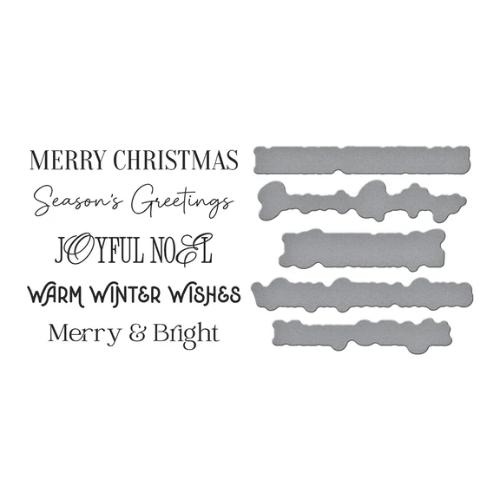 Spellbinders - Merry Messages Plate & Die Set from the Wonderland Collection