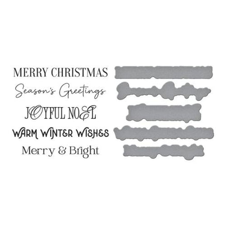 Spellbinders - Merry Messages Plate & Die Set from the Wonderland Collection