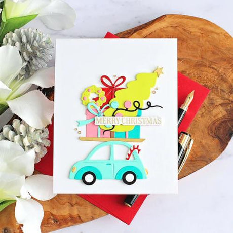 Spellbinders - Merry Messages Plate & Die Set from the Wonderland Collection