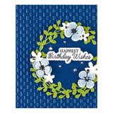 Spellbinders - Birthday Wishes Sentiments BetterPress Plate & Die Set from the Texture & Foliage Collection by Suzanne Hue