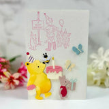 Spellbinders - Celebration Moments Press Plates from the Say Cheese Classic Pooh Birthday Collection