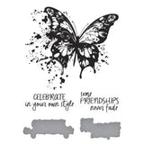 Spellbinders - Butterfly Splatter BetterPress Plate & Die Set from the Beautifully Imperfect Collection