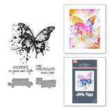 Spellbinders - Butterfly Splatter BetterPress Plate & Die Set from the Beautifully Imperfect Collection