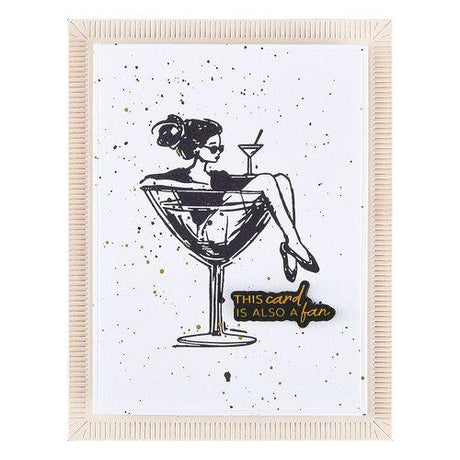 Spellbinders - Martini Mood BetterPress Plate & Die Set from the Happier Hour Collection