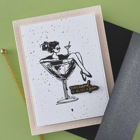 Spellbinders - Martini Mood BetterPress Plate & Die Set from the Happier Hour Collection