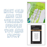Spellbinders How Old? Press + Foil Plate