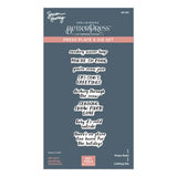 Spellbinders - Ski-son's Greetings Sentiments BetterPress Plate & Die Set from the Ski-son's Greetings Collection by Simon Hurley