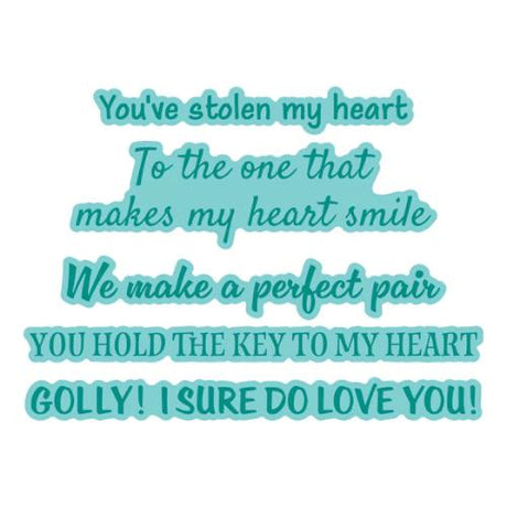 Spellbinders - Classic Mouse Love Sentiments Press + Foil Plate & Die Set