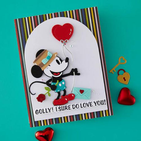 Spellbinders - Classic Mouse Love Sentiments Press + Foil Plate & Die Set