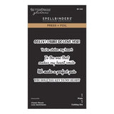 Spellbinders - Classic Mouse Love Sentiments Press + Foil Plate & Die Set