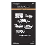 Spellbinders - Classic Mouse Happy Sentiments Press + Foil Plate & Die Set