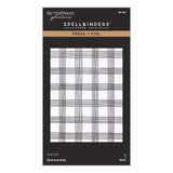 Hero Arts Oh What Fun Sketched Plaid Press + Foil Plate