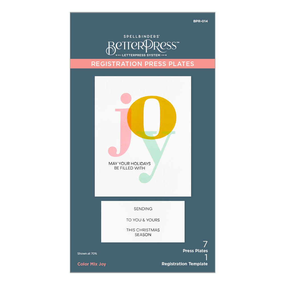 Spellbinders - Color Mix Joy Registration Press Plates