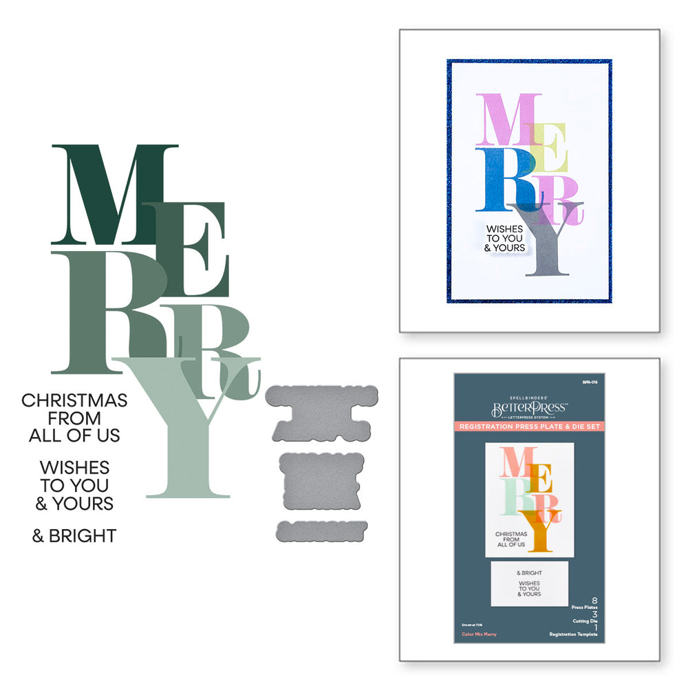 Spellbinders - Color Mix Merry Registration Press Plates