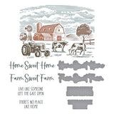 Spellbinders - Farm Sweet Farm Registration BetterPress Plate & Die Set from the Justine's Farm Collection by Justine Dvorak