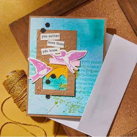 Spellbinders - Collaged Birds BetterPress Plates & Die Set from the Collaged Birds Collection by Dina Wakley