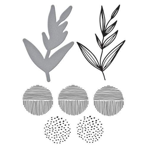 Spellbinders - Growing Betterpress Plates & Die Set from the Modern Botanicals Collection by Dina Wakley