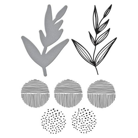 Spellbinders - Growing Betterpress Plates & Die Set from the Modern Botanicals Collection by Dina Wakley