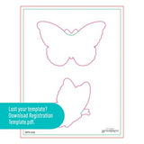 Spellbinders - Butterfly Silhouettes Registration Press Plate & Die Set from the Wildflowers Collection by Lisa Horton