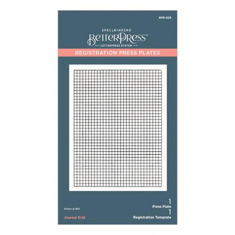 Spellbinders - Journal Grid Registration Press Plates from the Take Note Collection