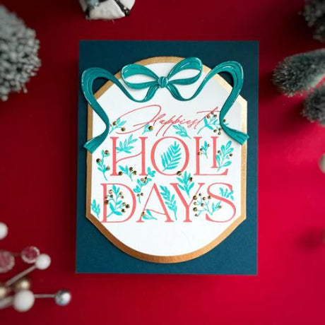Spellbinders - Happiest Holidays Registration Press Plate Set from the City Holiday Collection by Yana Smakula