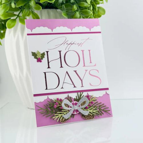 Spellbinders - Happiest Holidays Registration Press Plate Set from the City Holiday Collection by Yana Smakula
