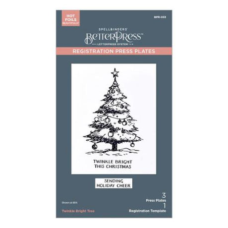 Spellbinders - Twinkle Bright Tree Registration BetterPress Plates from the Wonderland Collection