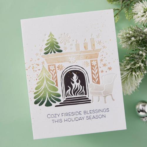 Spellbinders - Cozy Fireplace Press Plates - BetterPress Society October 2024