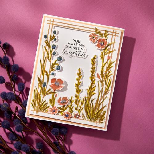 Spellbinders - Bloom With Happiness Press Plate & Die Set - BetterPress Society February 2025