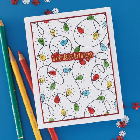 Spellbinders - Twinkle Tidings Press Plate, Die and Stencil Set - BetterPress Society October 2025