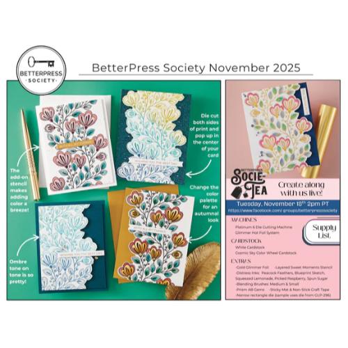 Spellbinders - Friendship Grows Press Plate & Die Set - BetterPress Society November 2025